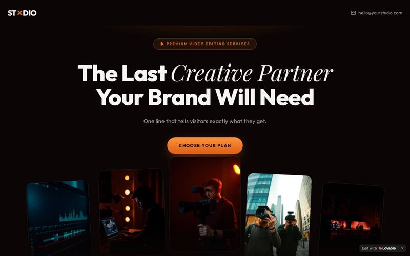 Video Editing Studio template preview
