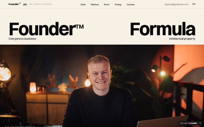 Founder Formula template preview