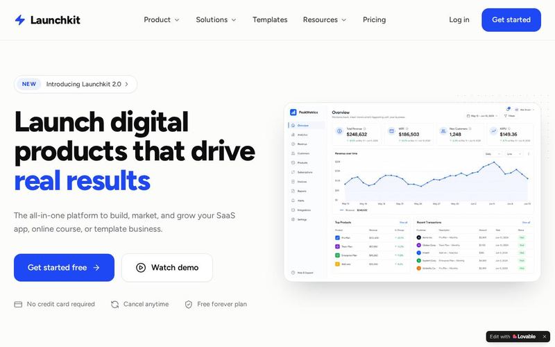 LaunchKit Saas template preview