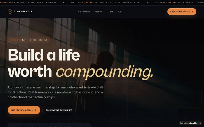 Side Hustle template preview