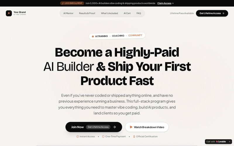 AI Vibe Coding template preview