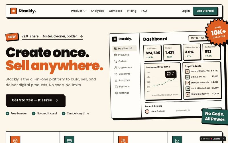 Stackly Saas template preview