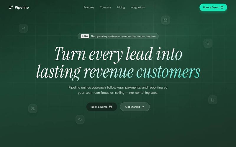 Pipeline CRM Saas template preview