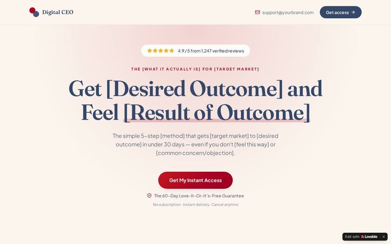 Digital CEO template preview
