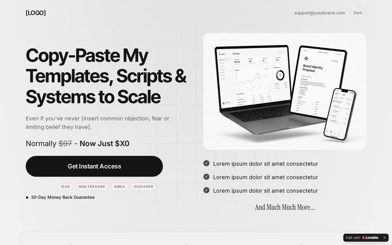 Low Ticket Digital Product Bundle template preview