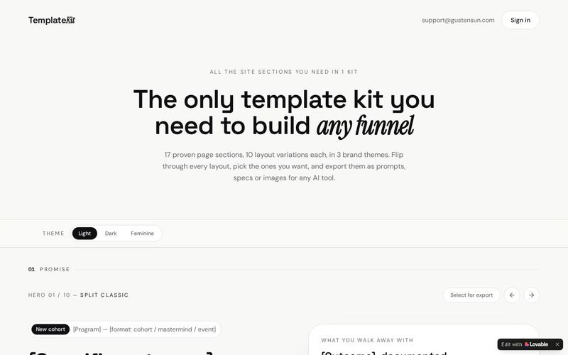 The Ultimate Template template preview